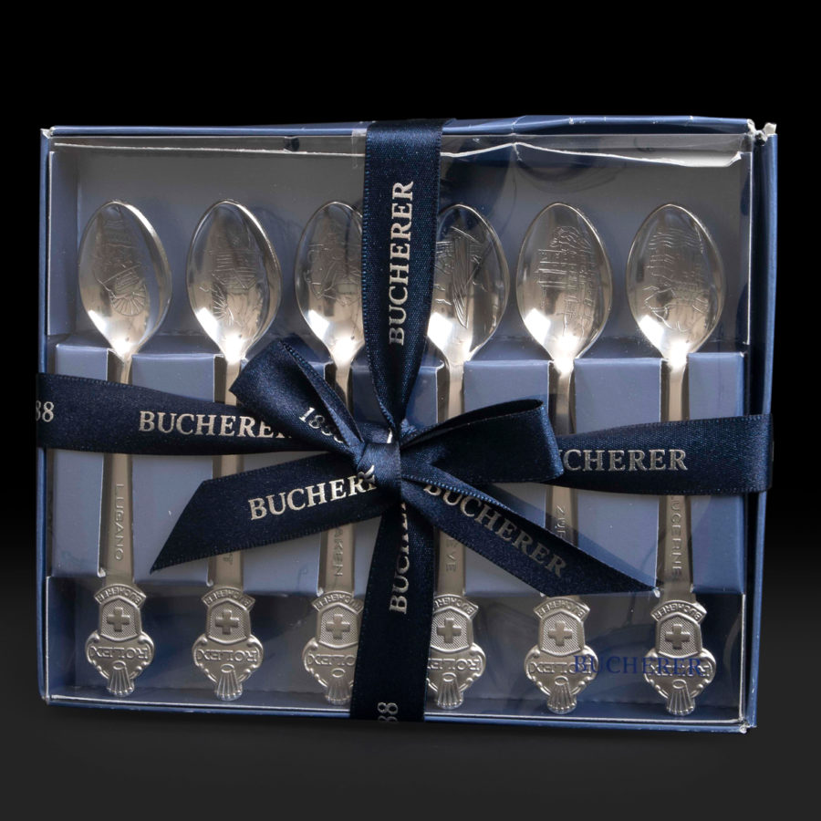 Set de 6 Culières Rolex en Inox pour Bucherer Genève.