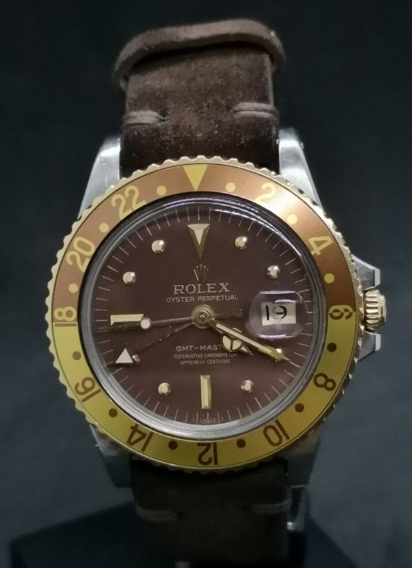 Rolex 1675 GMT Bicolore cadran chocolat