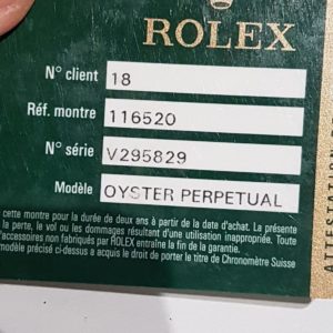 Rolex Daytona réf.116520 cadran noir full set VIP