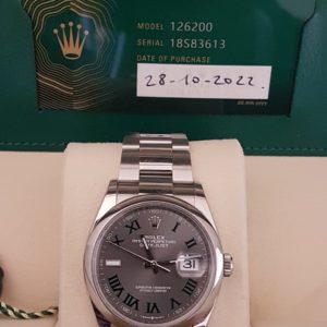 Rolex Datejust 36 mm Wimbledon Réf. 126200 Circa 2022 Full set